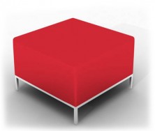 Blok Ottoman. 600 X 600 X 450 H. Chrome Frame. Fabric Any Colour